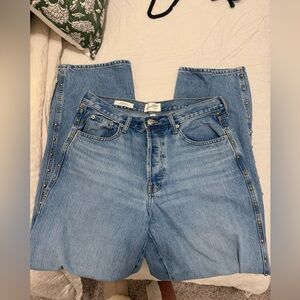 Mid Rise Baggy Women's Blue Jeans